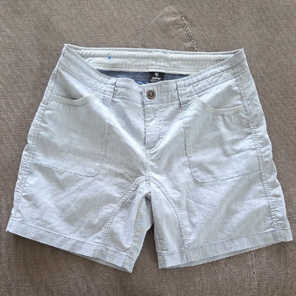 Kuhl Women's Light Blue Quick Dry Flat Front Shorts